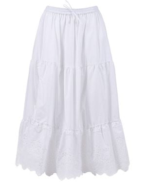 Ermanno Scervino Gonna Lunga Sangallo Pope - White