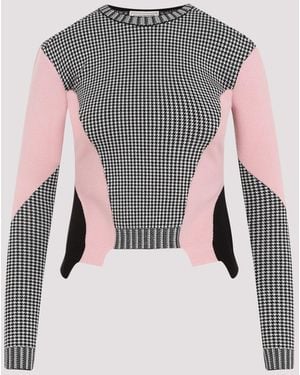 McQueen Houndstooth Sweater - Mehrfarbig