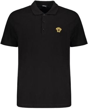 Versace Cotton Polo T Shirt - Black