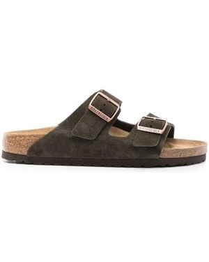 Birkenstock Arizona Wildledersandalen Mit Schnalle - Braun
