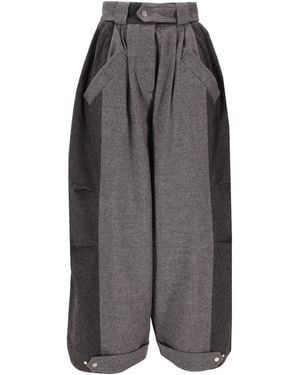 Niccolò Pasqualetti Luna Hose mit weitem Bein - Grau