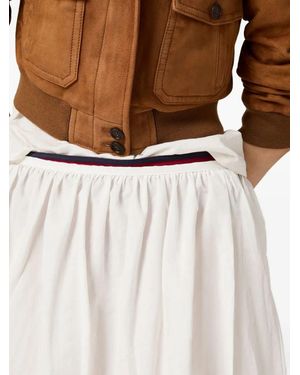 Miu Miu Gonne Popeline Fiammato+Band - Brown