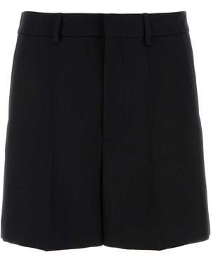 Valentino Garavani Wool Bermuda Shorts - Black