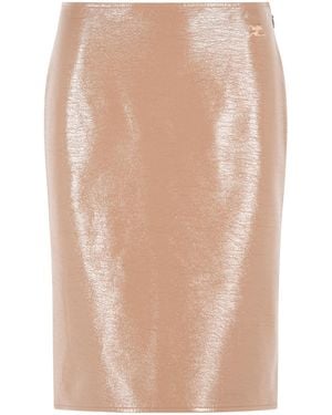 Courreges 'Bronzer' Vinyl Skirt - Natural