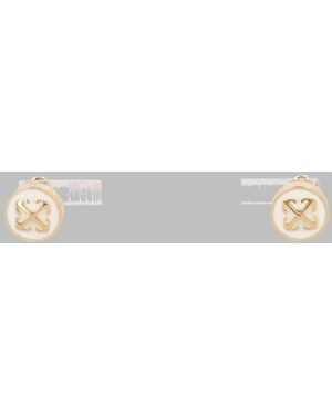 Off-White c/o Virgil Abloh Maof Brass Earrings - Grey