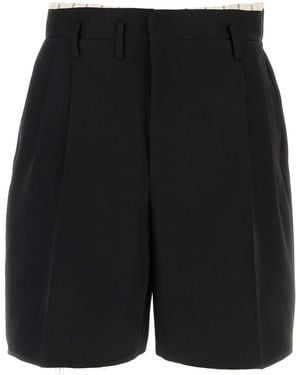 Maison Margiela Wool Bermuda Shorts - Black