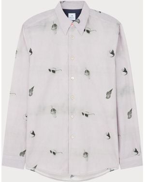 Paul Smith Herren Ls Regular Fit Hemd - Grau