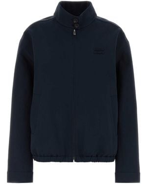 Miu Miu Gabardine Cotton Jacket - Blue