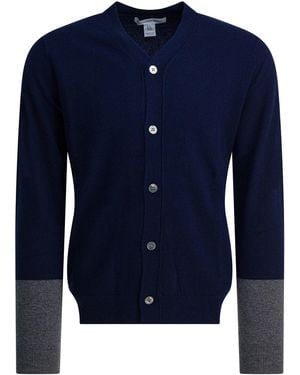 Comme des Garçons V-neck Cardigan - Blue