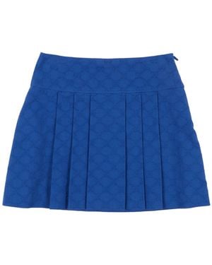 Gucci Skirt Textured Cotton Gg - Blue