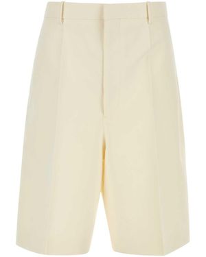Bottega Veneta Solid Shorts - White