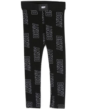 DKNY Allover Logo Leggings - Black