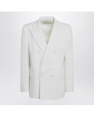 Valentino Milk Colored Double Breasted Jacket - White