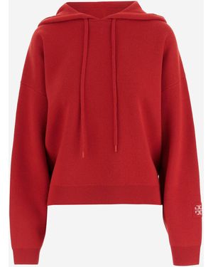 Tory Burch Wool And Cashmere Sweatshirt - Red