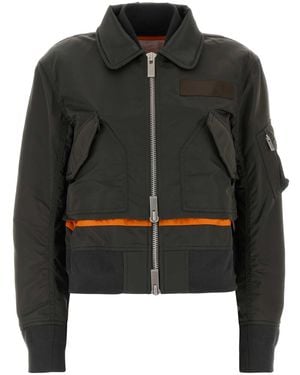 Sacai Nylon Bomber Jacket - Black