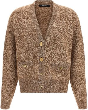 Versace 'Medusa '95' Button Cardigan - Brown