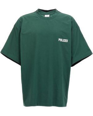Vetements 'Polizei/Securite' T -Shirt - Grün