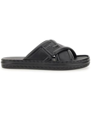 Fendi Leather Sandals - Black