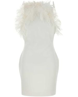 The Attico Stretch Cady Mini Dress - White