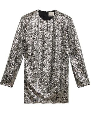 Isabel Marant Heliane Sequin Dress - Gray