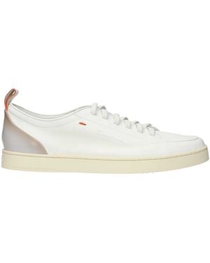 Santoni Sneakers Monte Carlo With Skin - White