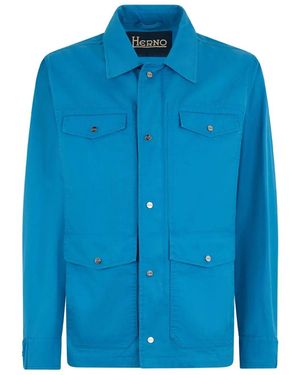 Herno Cargo Shirt Jacket - Blue