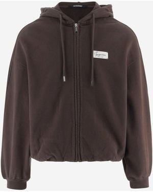 Jacquemus Cotton Sweatshirt - Black