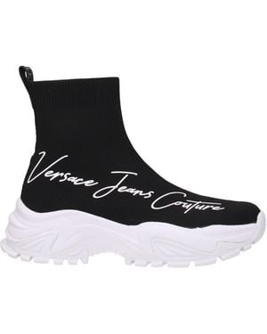 Versace Jeans Couture Sneakers Couture Frau Stoff schwarz/weiß