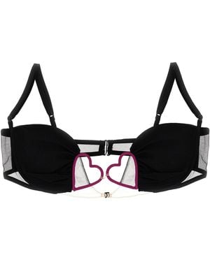 Nensi Dojaka 'Heart' Bra - Black