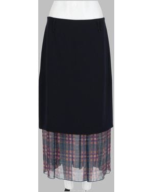 Dries Van Noten Woven Skirt - Blue