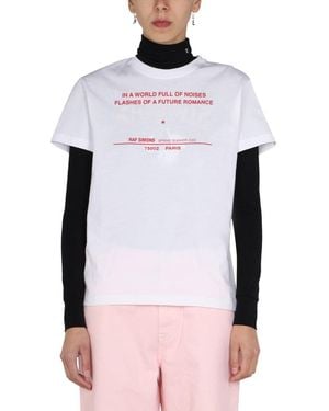 Raf Simons Graphic Logo Print T-Shirt - Weiß