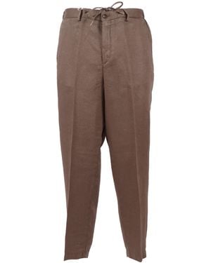 BRIGLIA Pants Linen Pant - Brown