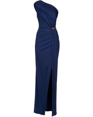Elisabetta Franchi One-Shoulder Draped Dress - Blue