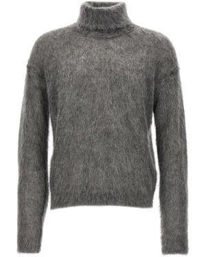 Saint Laurent Pull à col roulé - Gris