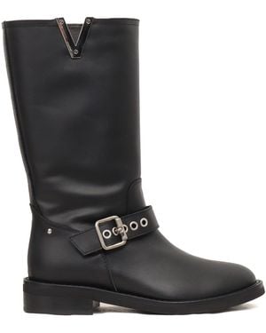 Via Roma 15 I'M A Biker With A V Buckle - Black