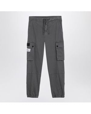 Dolce & Gabbana Cotton Cargo Pants With Drawstring - Gray