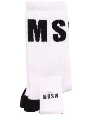 MSGM Socks Bianco - Black