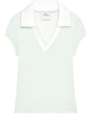 Courreges Polo Sports Bijgesneden - Wit