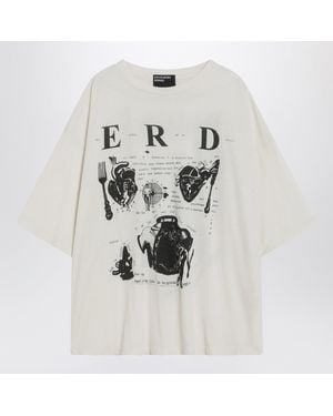 Enfants Riches Deprimes Vintage Effect T Shirt With Logo Print - White