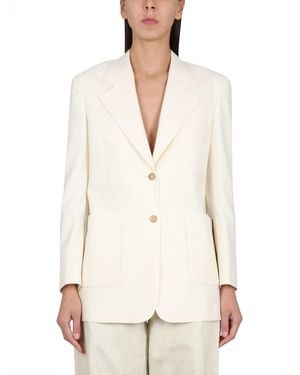 Palm Angels Blazer Met Gebreide Detail - Wit
