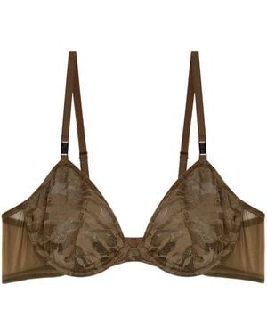 Diesel X Fenty By Rihanna Camo-Lace-Plunge-Bra - Brown