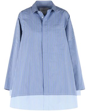 Sacai Light Cotton Blend Shirt - Blue