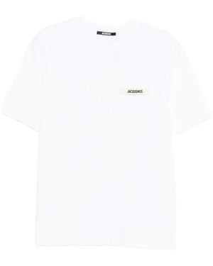 Jacquemus Maglietta Con Appliqué Logo - Bianco