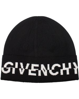Givenchy Cappelli Uomo Lana Nero/Bianco - Black