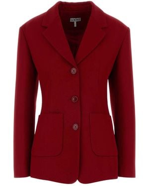 Loewe Wool Blend Blazer - Red