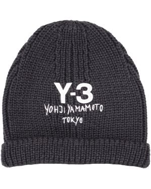 Y-3 Y 3 Gorro De Punto - Azul