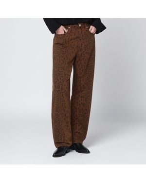 Citizens of Humanity Relaxed Miro Jeans With Cheetah Print - Brown