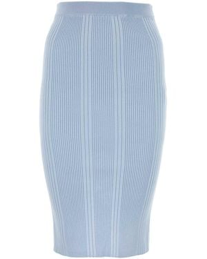 Bottega Veneta Pastel Light- Cotton Skirt - Blue