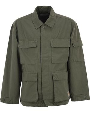 Carhartt Katoenen Utility-jack Met Cargozakken - Groen