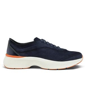 Santoni Leather Sneaker - Blau